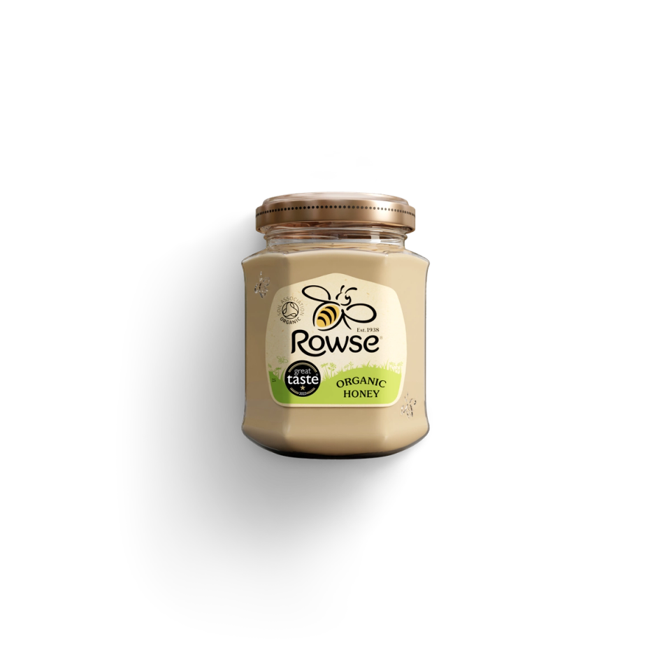 a jar of rowse organic honey