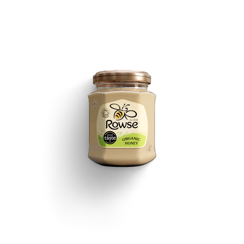 a jar of rowse organic honey