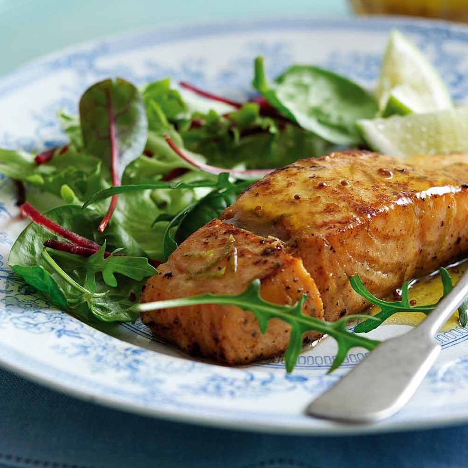 Grilled honey lime salmon