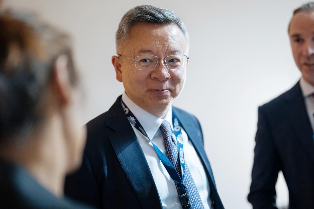 Deputy Managing Director Bo Li attends the Climate Innovation Challenge during the 2023 Annual Meetings of the World Bank Group and International Monetary Fund in Marrakesh, Morocco on October 11, 2023.