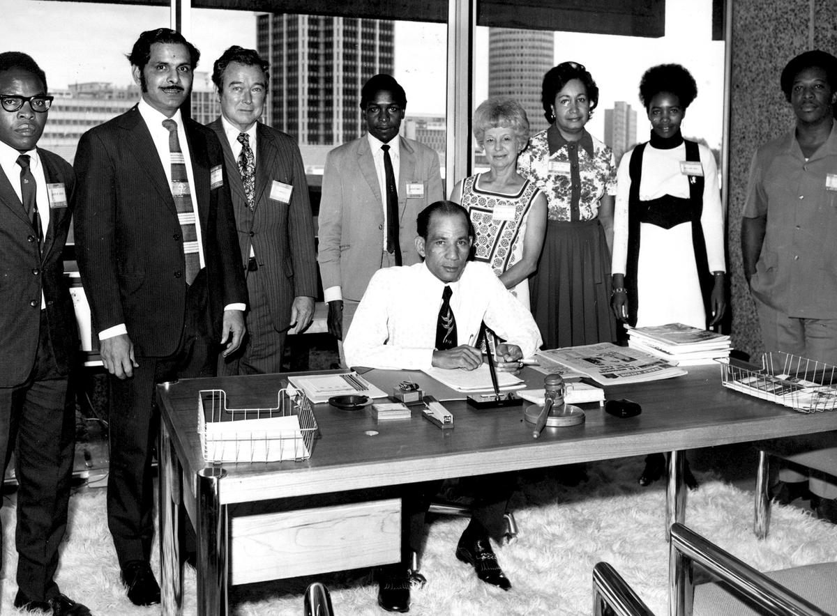 Office group at the Annual Meetings in Kenya, 1973