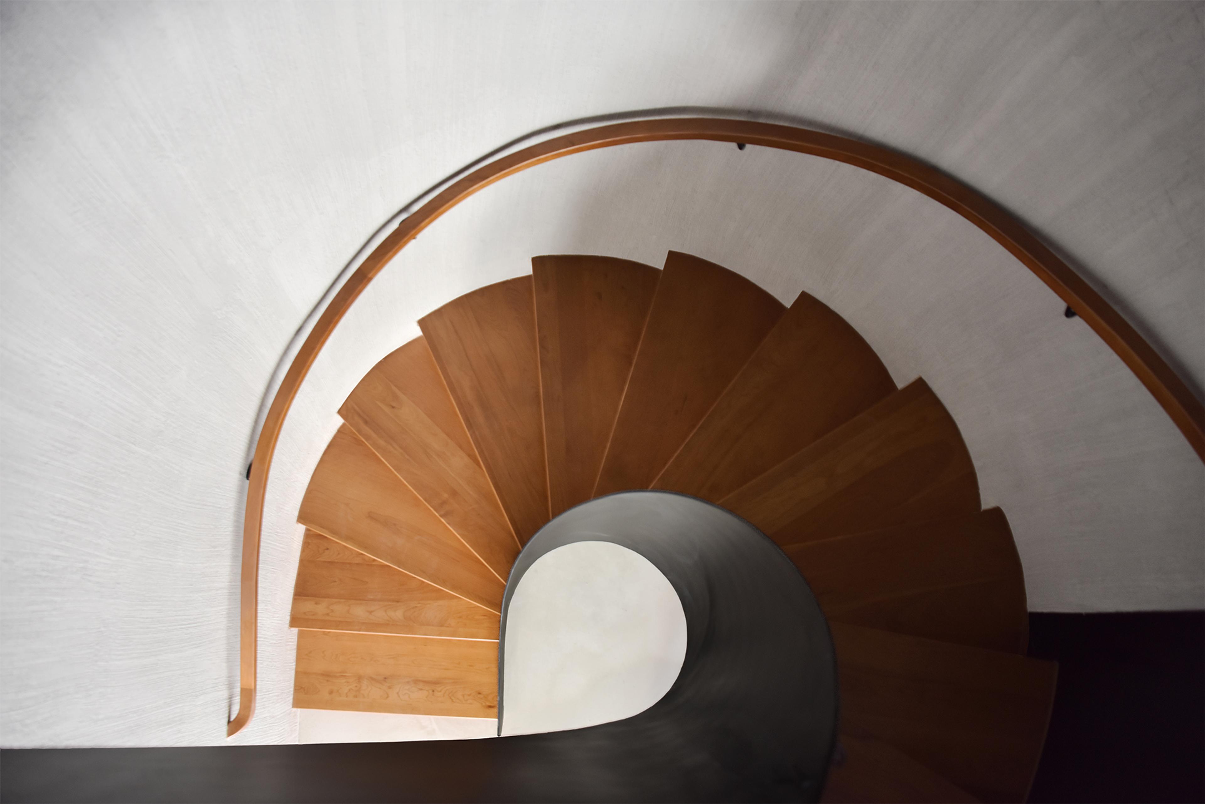 interior spiral staircase for an apartment