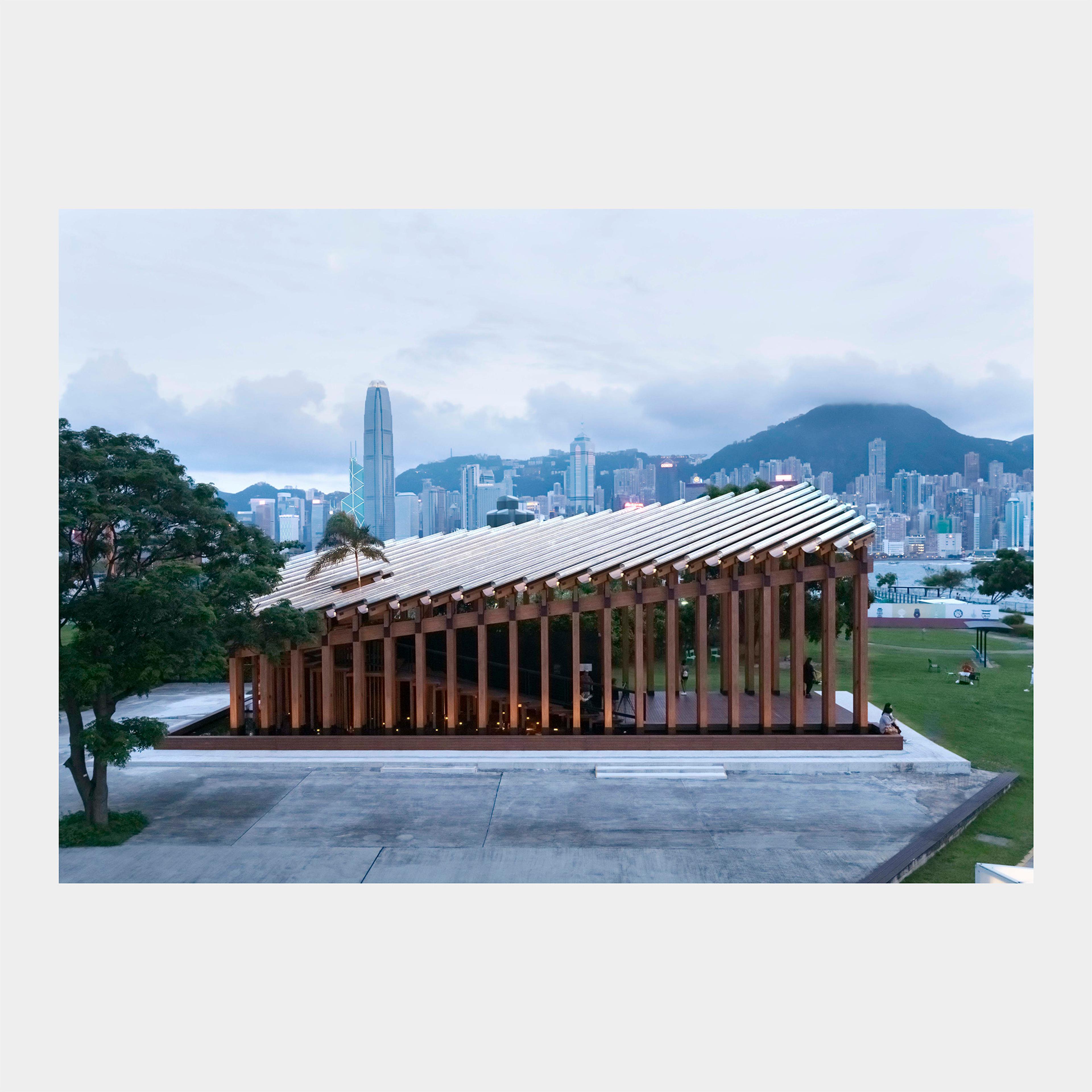 Pavilion in front of West Kowloon harbourside