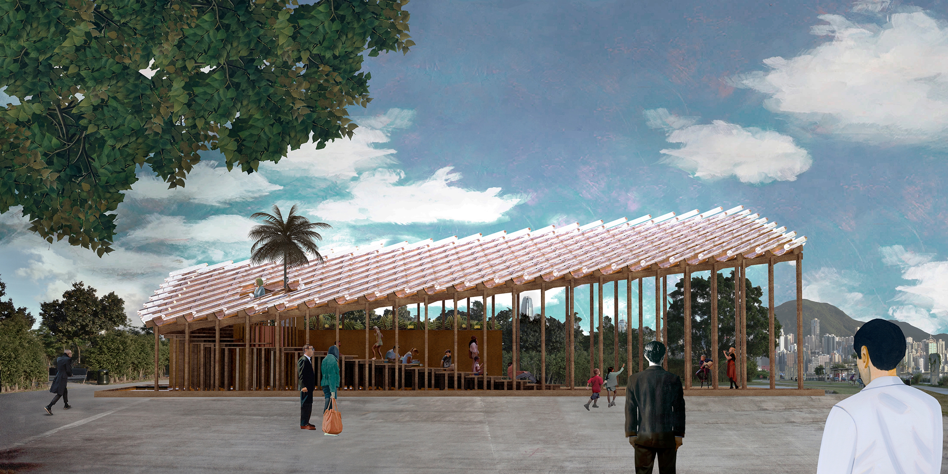 Elevation Render of Pavilion Structure