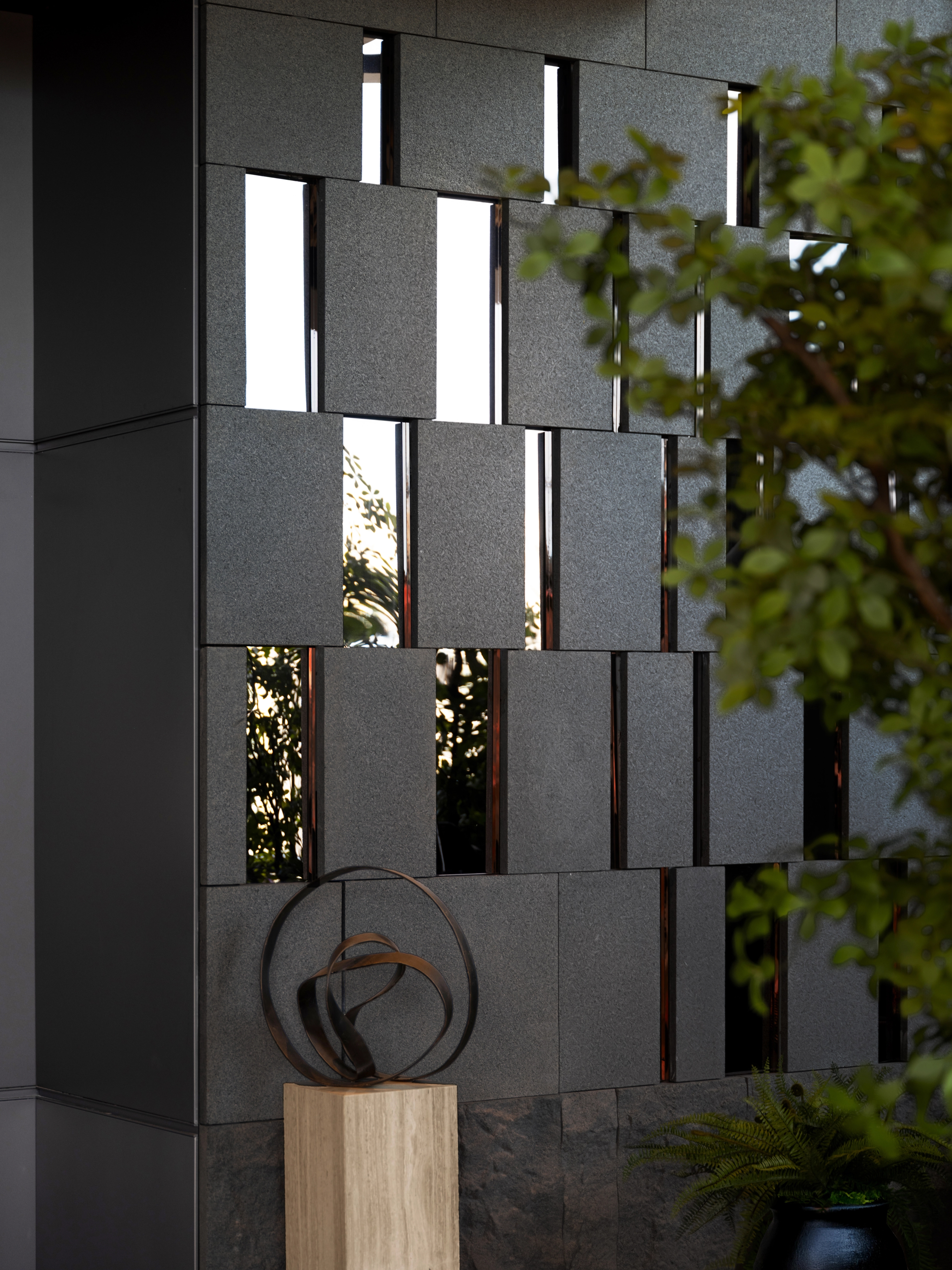 Stone wall and mirror pattern