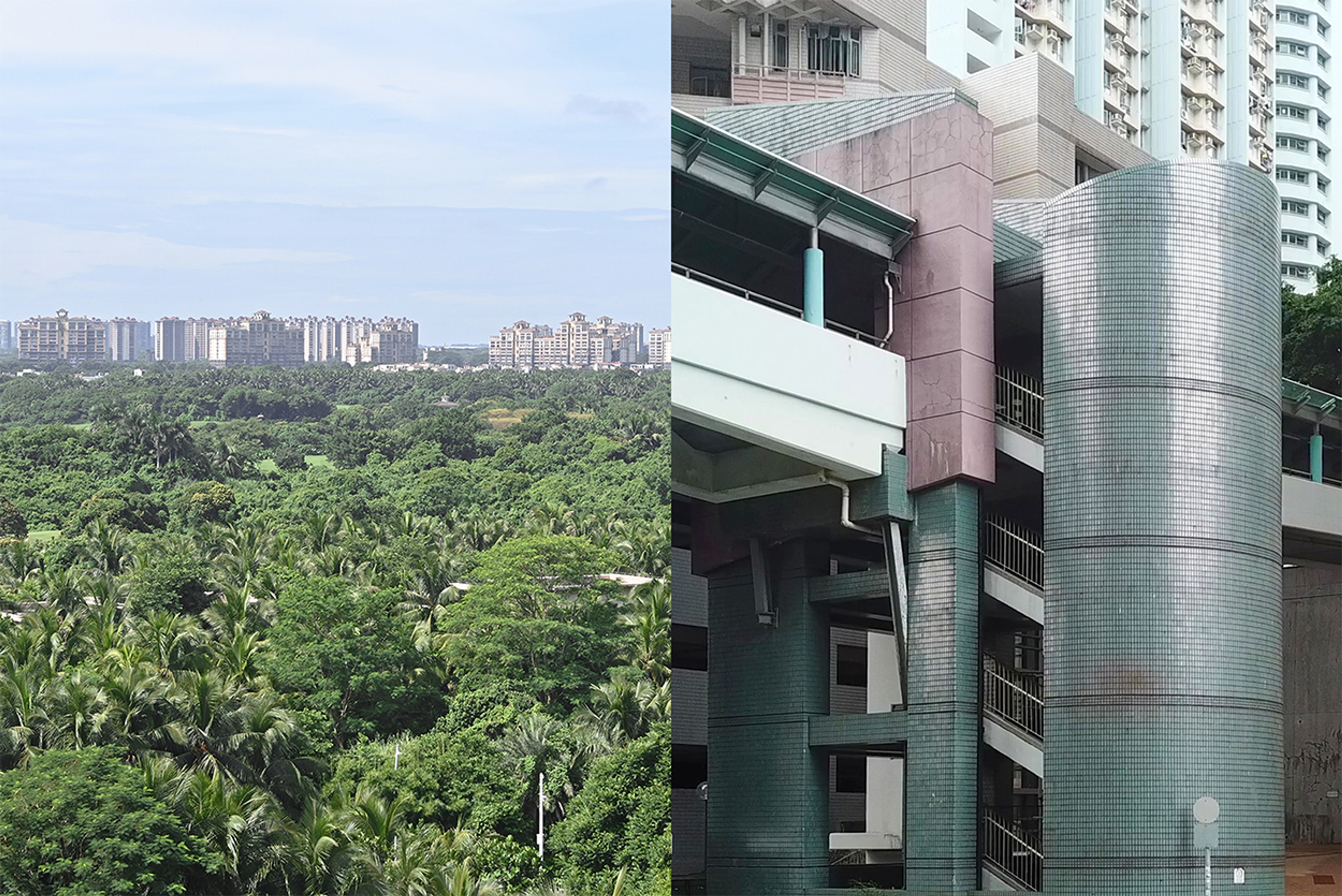 juxtaposition of nature and infrastructure