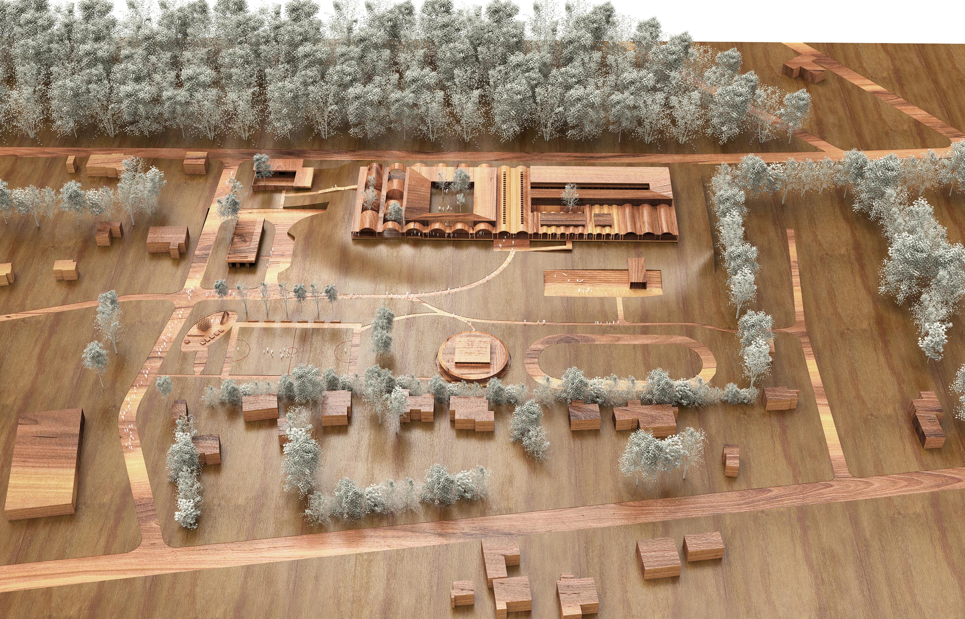 physical model of a proposed school