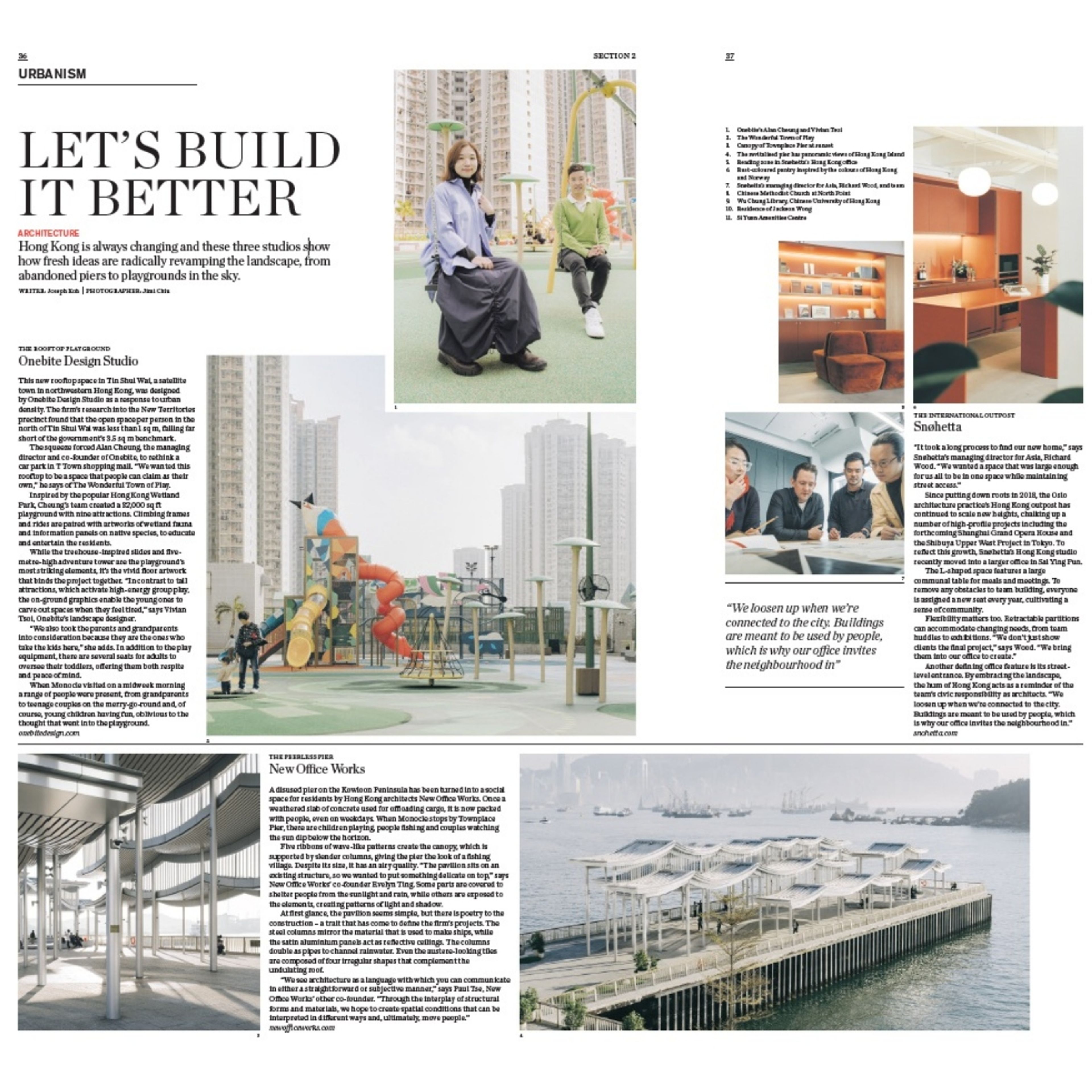 Townplace Pier is featured in LET ’S BUILD IT BETTER, published in Monocle