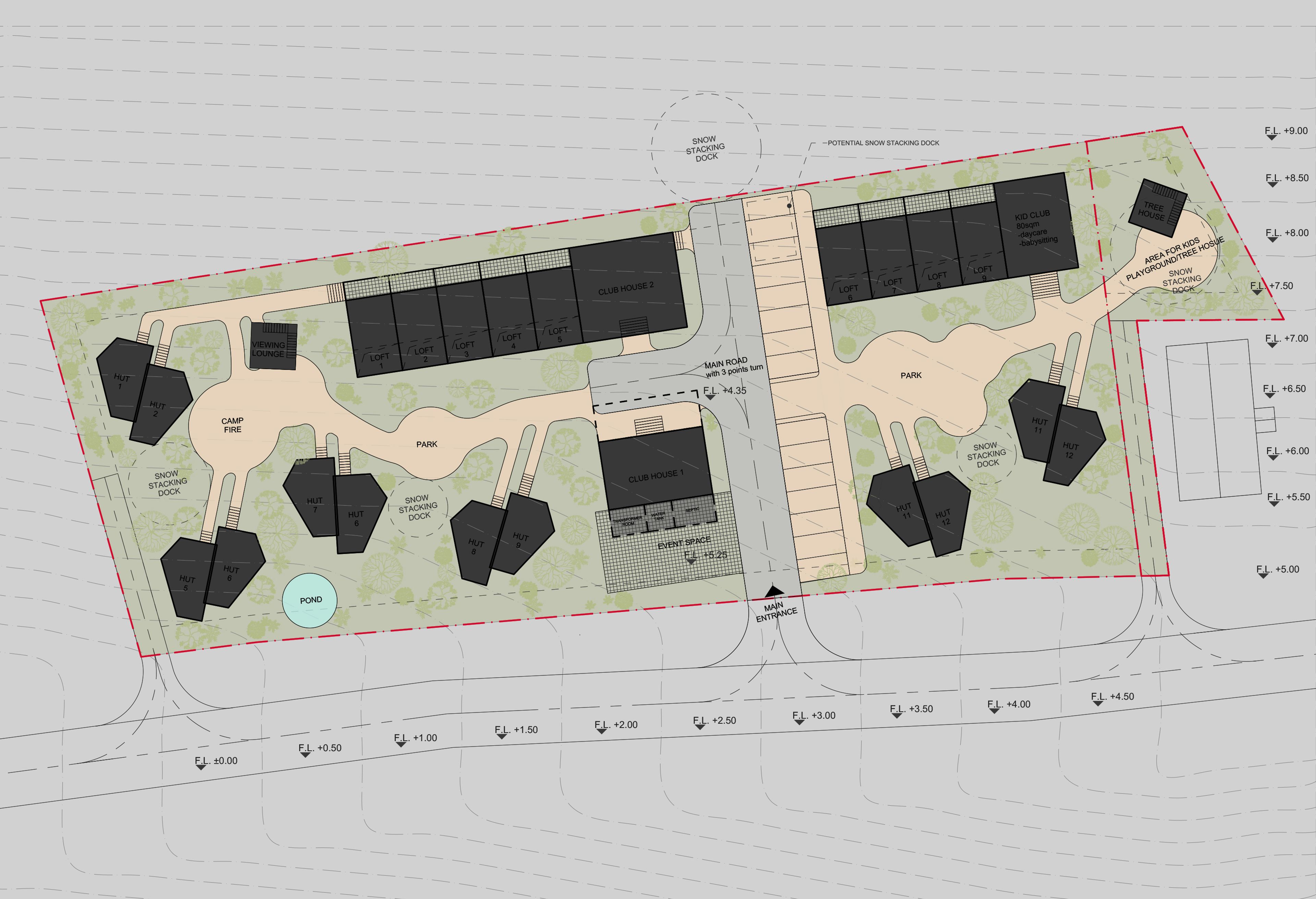 Master plan of nature retreat