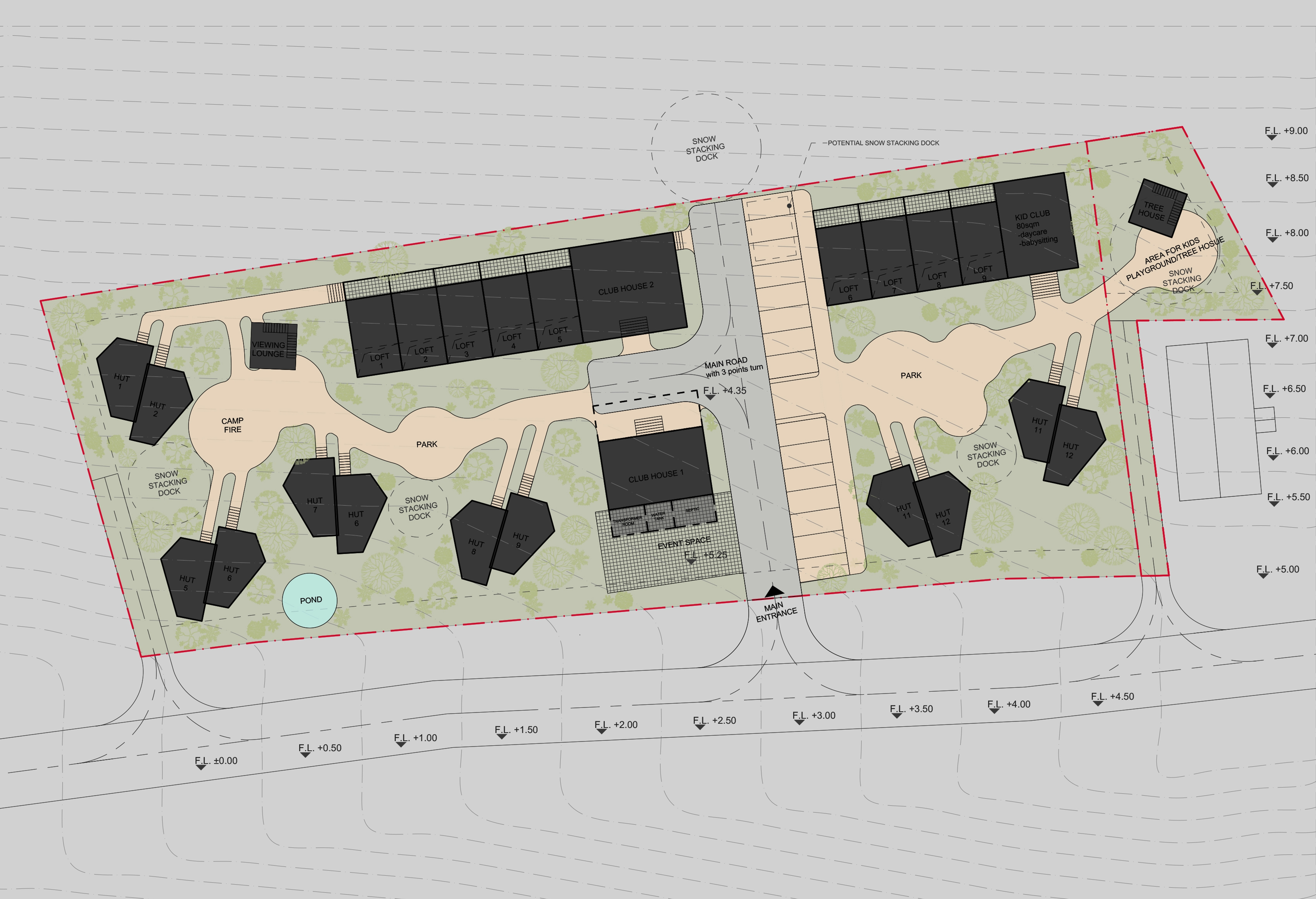 Master plan of nature retreat