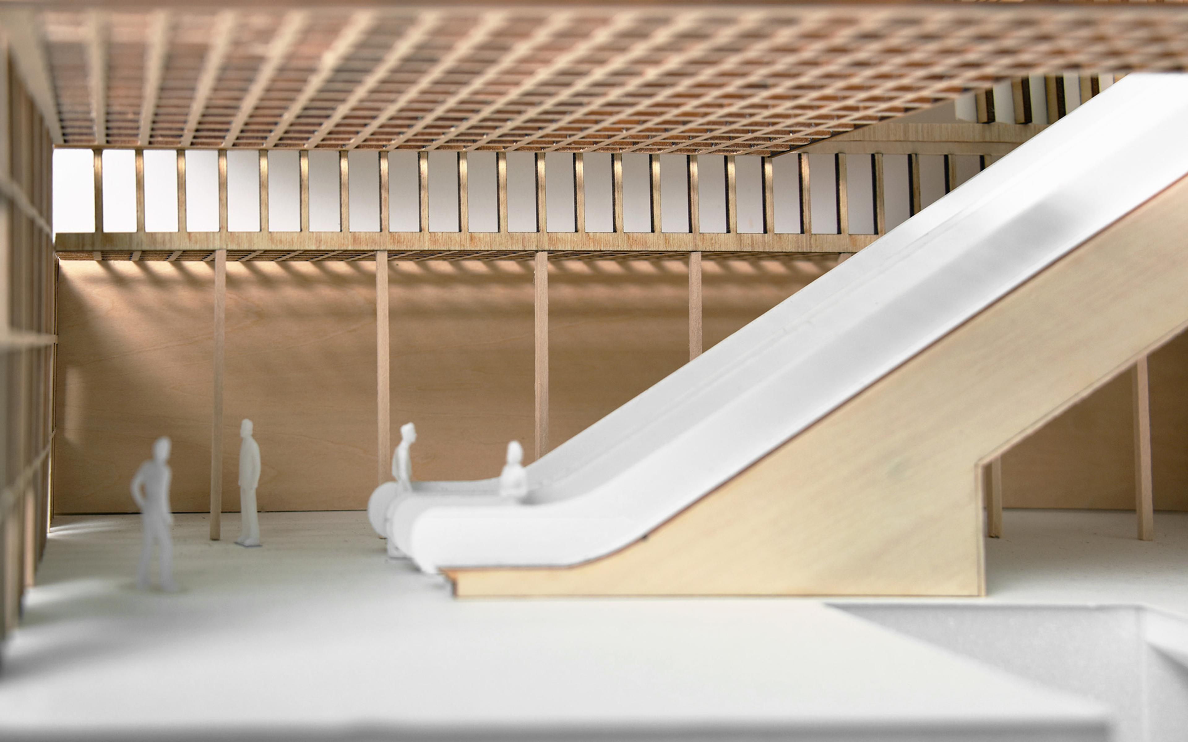 architectural model for kai tak long escalator