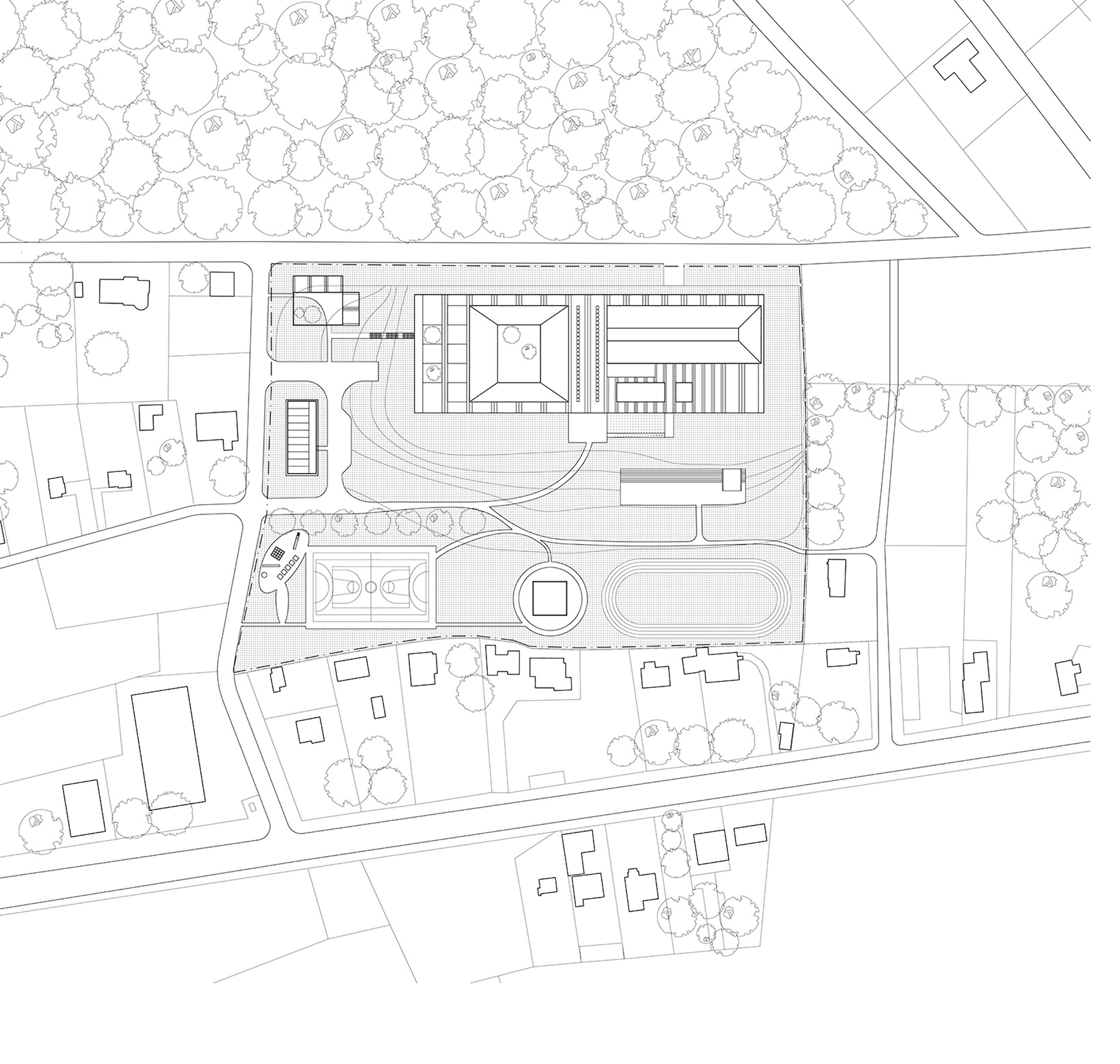 site plan of a school