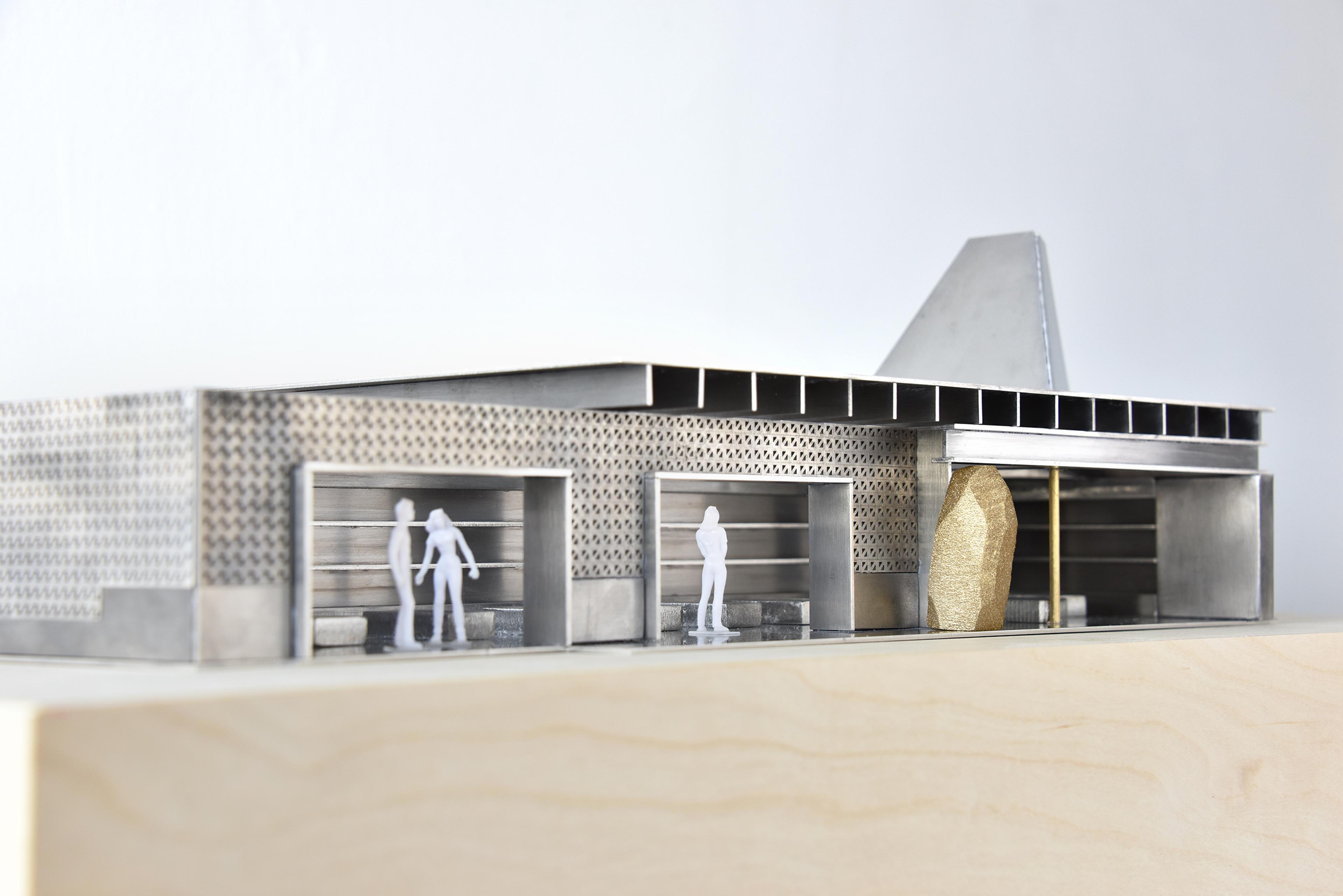 architectural model of a pavilion