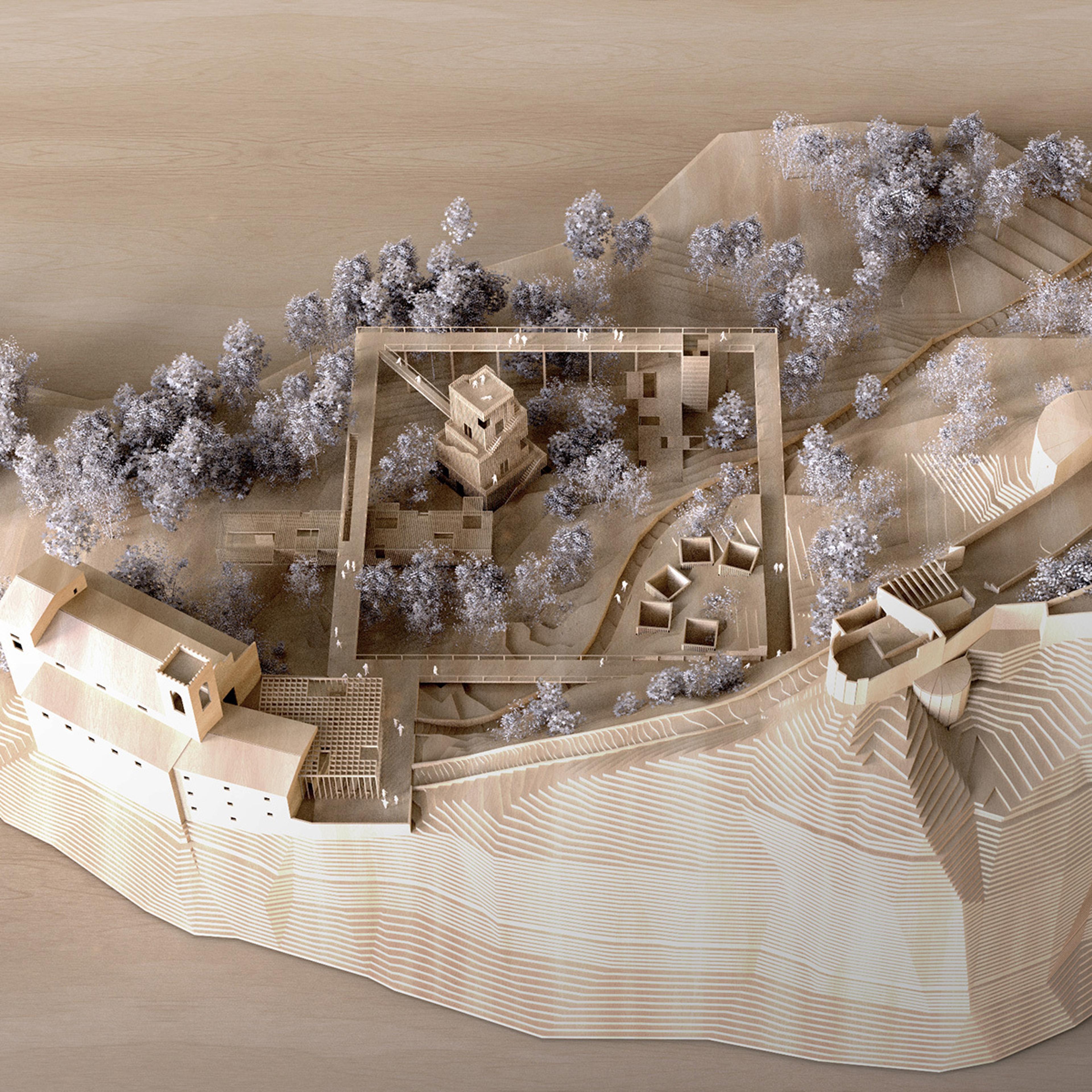 Topographical architectural model