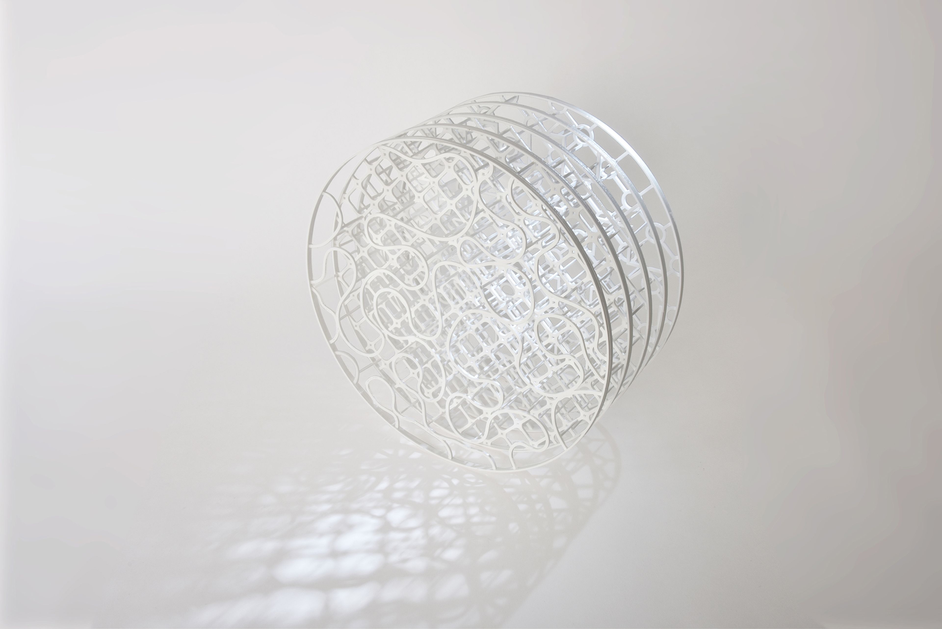 Architectural model of a mesh installation