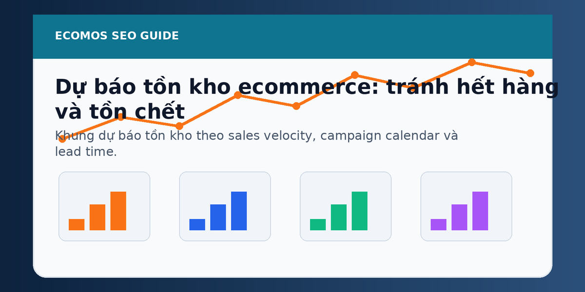 Dự báo tồn kho ecommerce: playbook sales velocity, days of cover và campaign uplift