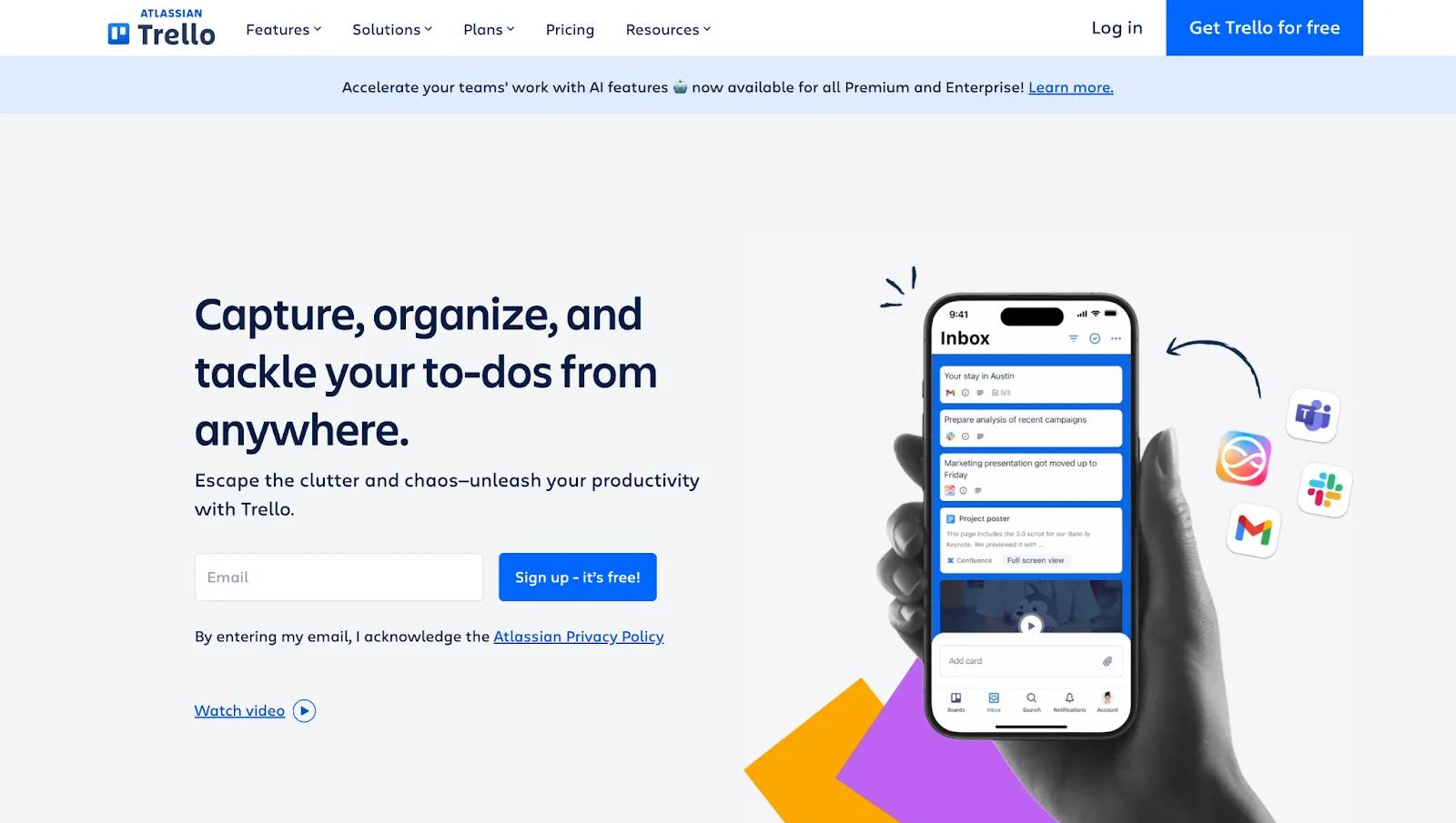 Trello pricing plans for team collaboration tools
