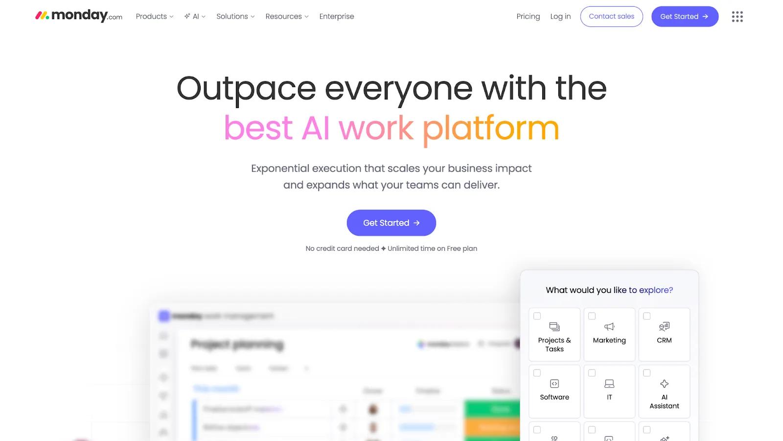 Pricing plans for Monday project management tool
