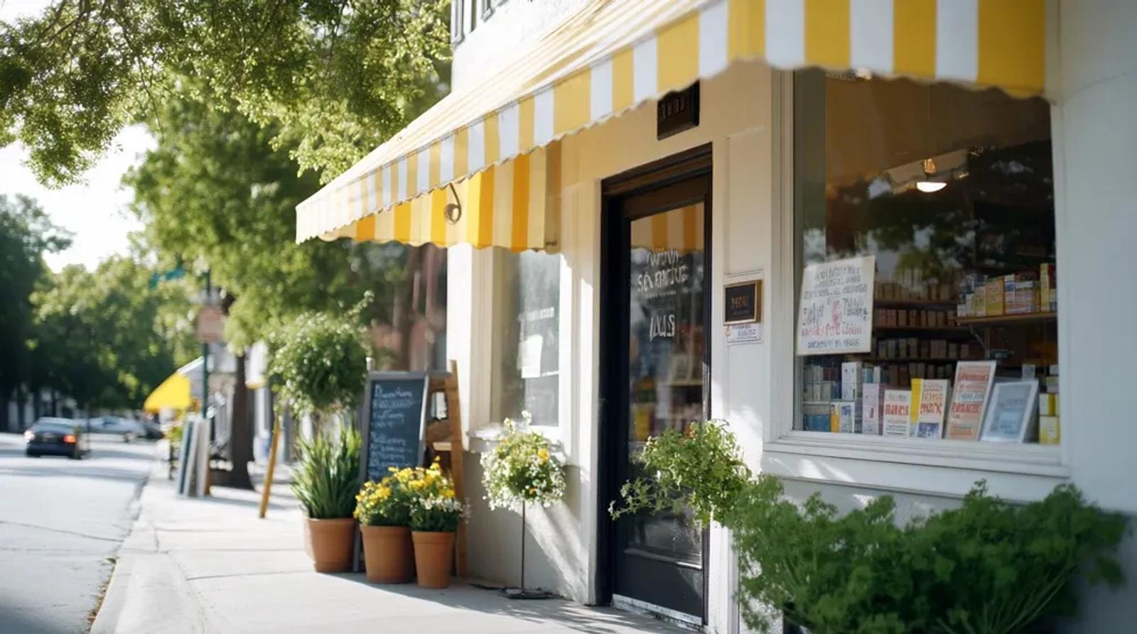Local business storefront representing small business local SEO visibility