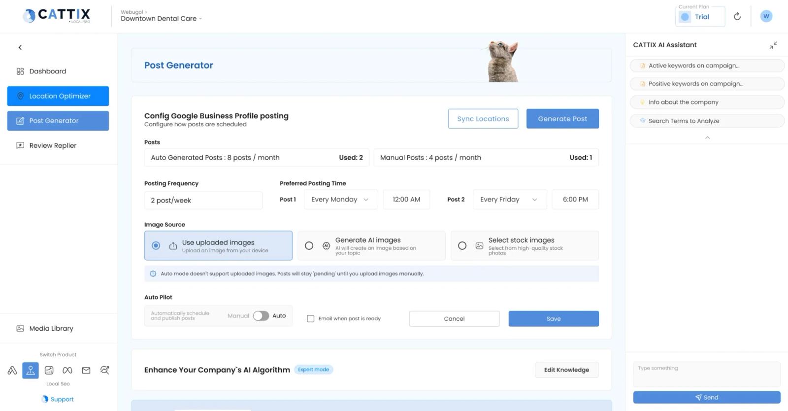 CATTIX Post Generator for Google Business Profile posting automation