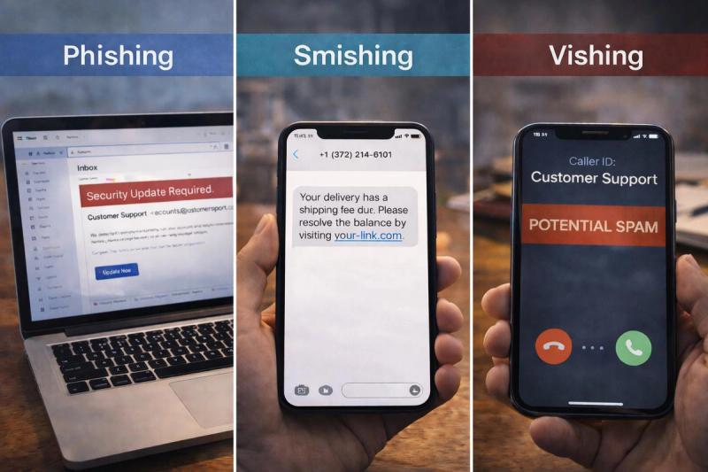 Smishing vs. Vishing vs. Phishing: What’s the Difference?
