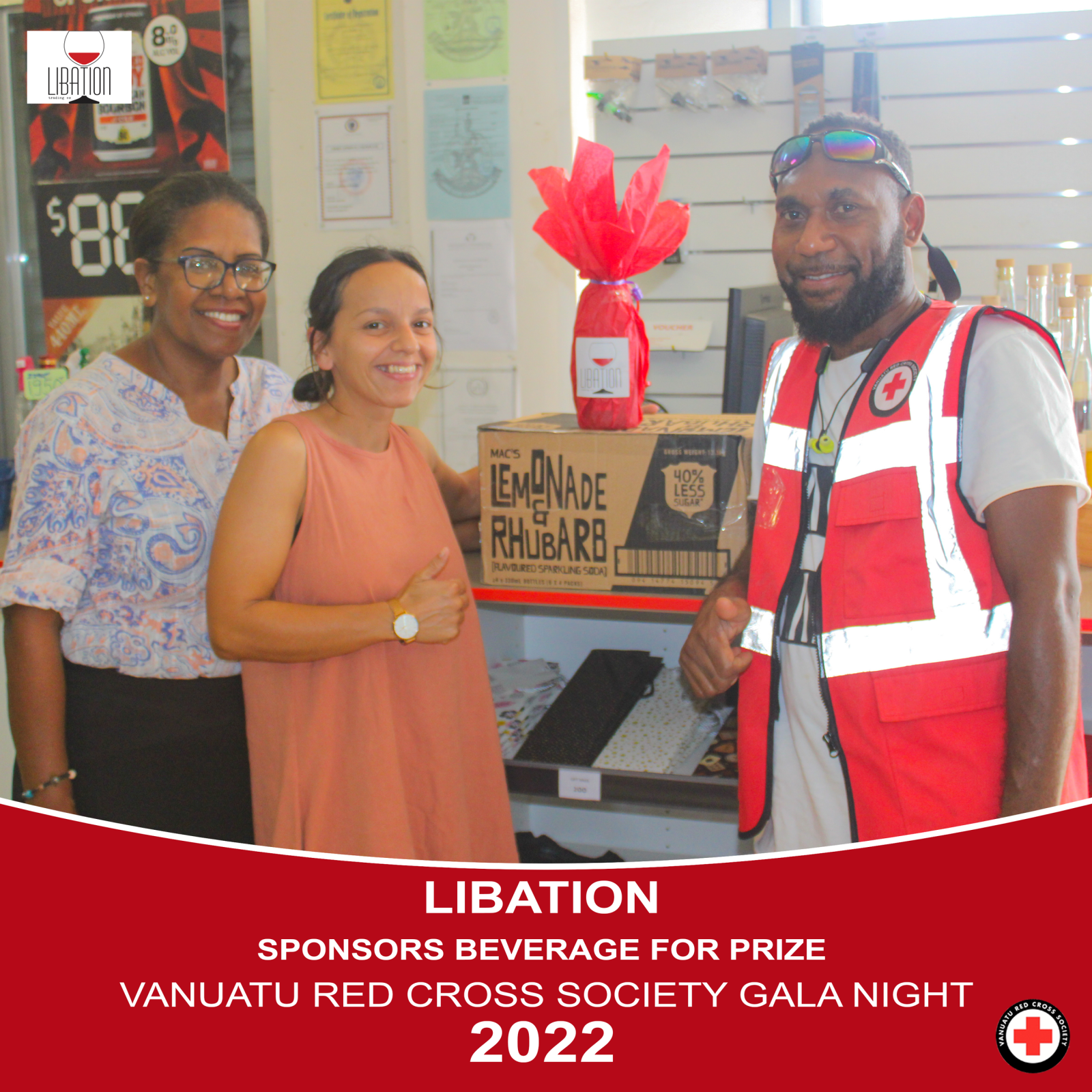 Libation Sponsors Vanuatu Red Cross Society GALA Night 2022.