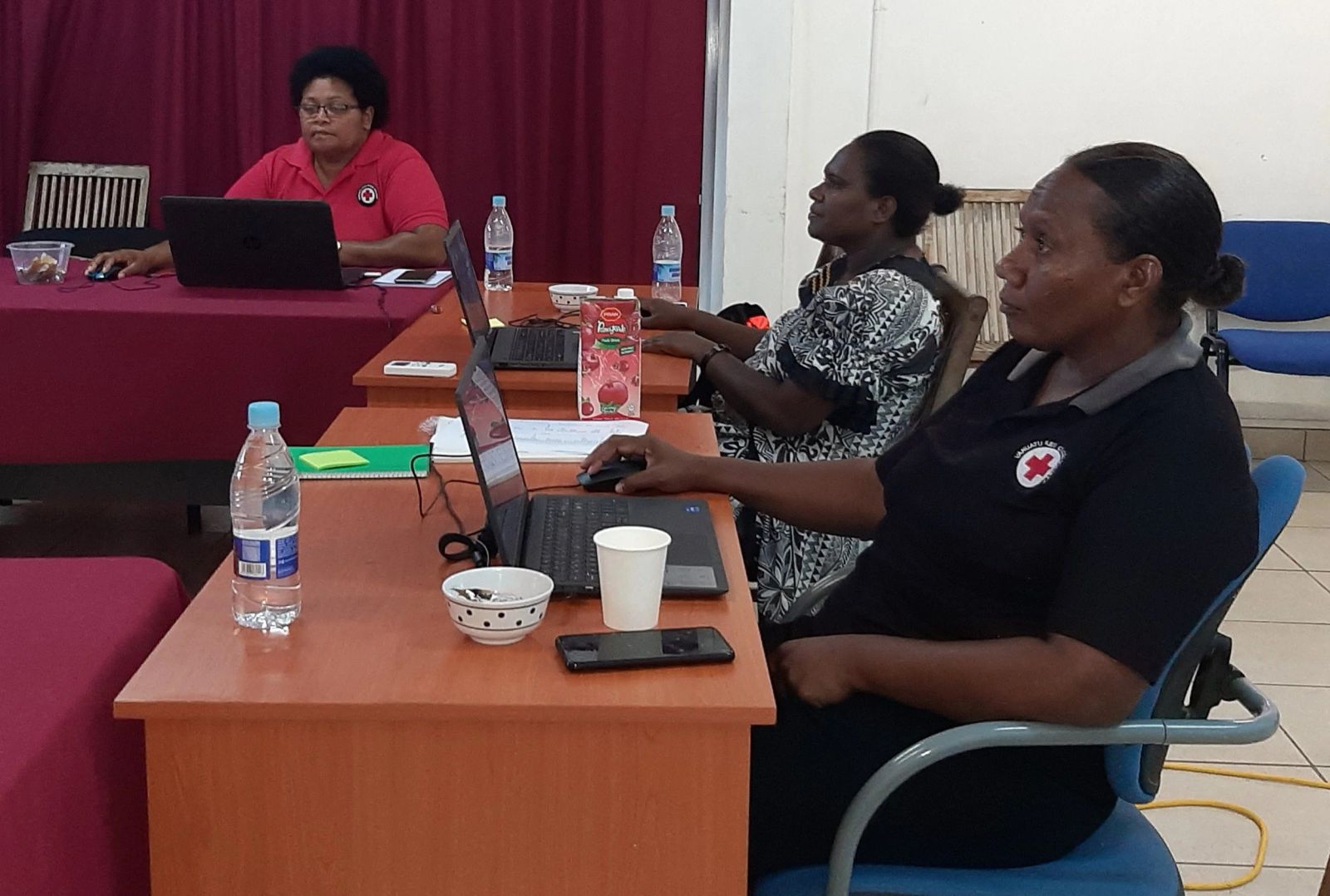 VRCS Branch Officers attending the software training at VRCS HQ.