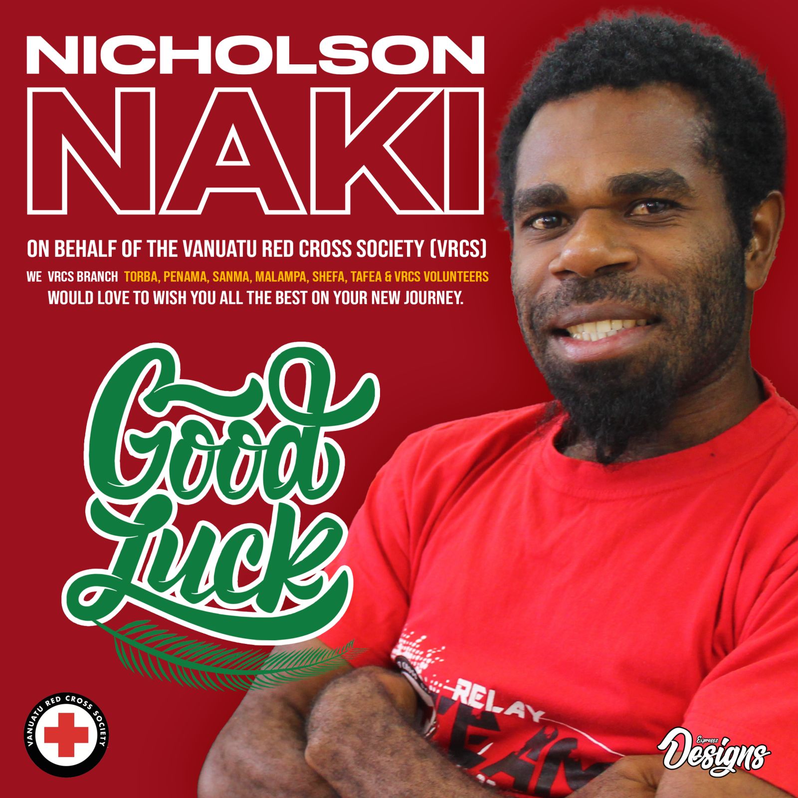 Nicholson Naki from Malekula, Malampa Province - Data & Geographic Information System (GIS) Officer at VRCS