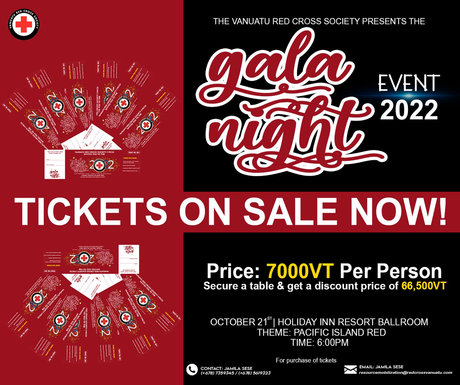 GALA NIGHT TICKETS ON SALE NOW