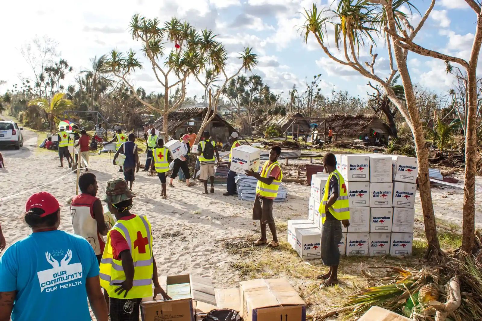 Distributing aid through corporate sponsorship