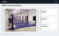 BH88 / Two-level parking. Four-post hydraulic vehicle stacker with a 2,700 kg rated capacity.