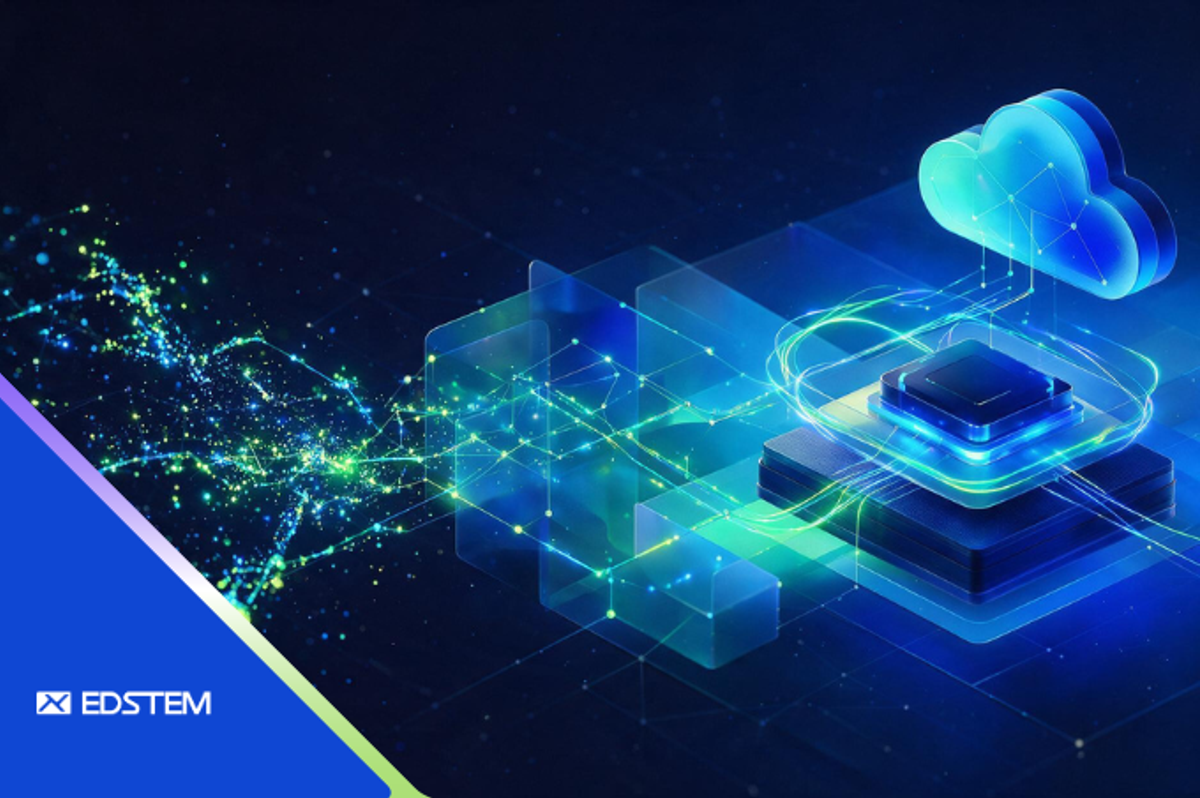 edstem - An abstract image of tech in edstem branding