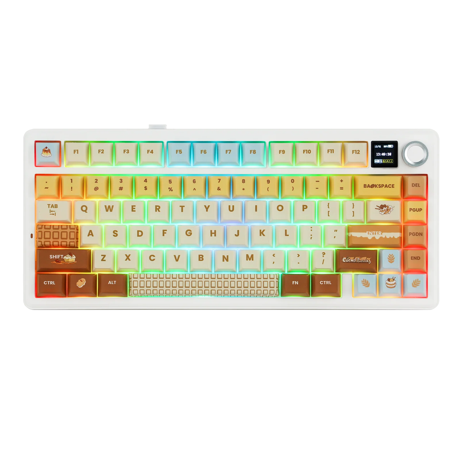 EPOMAKER X Aula F75 MAX Wireless Mechanical Keyboard Caramel