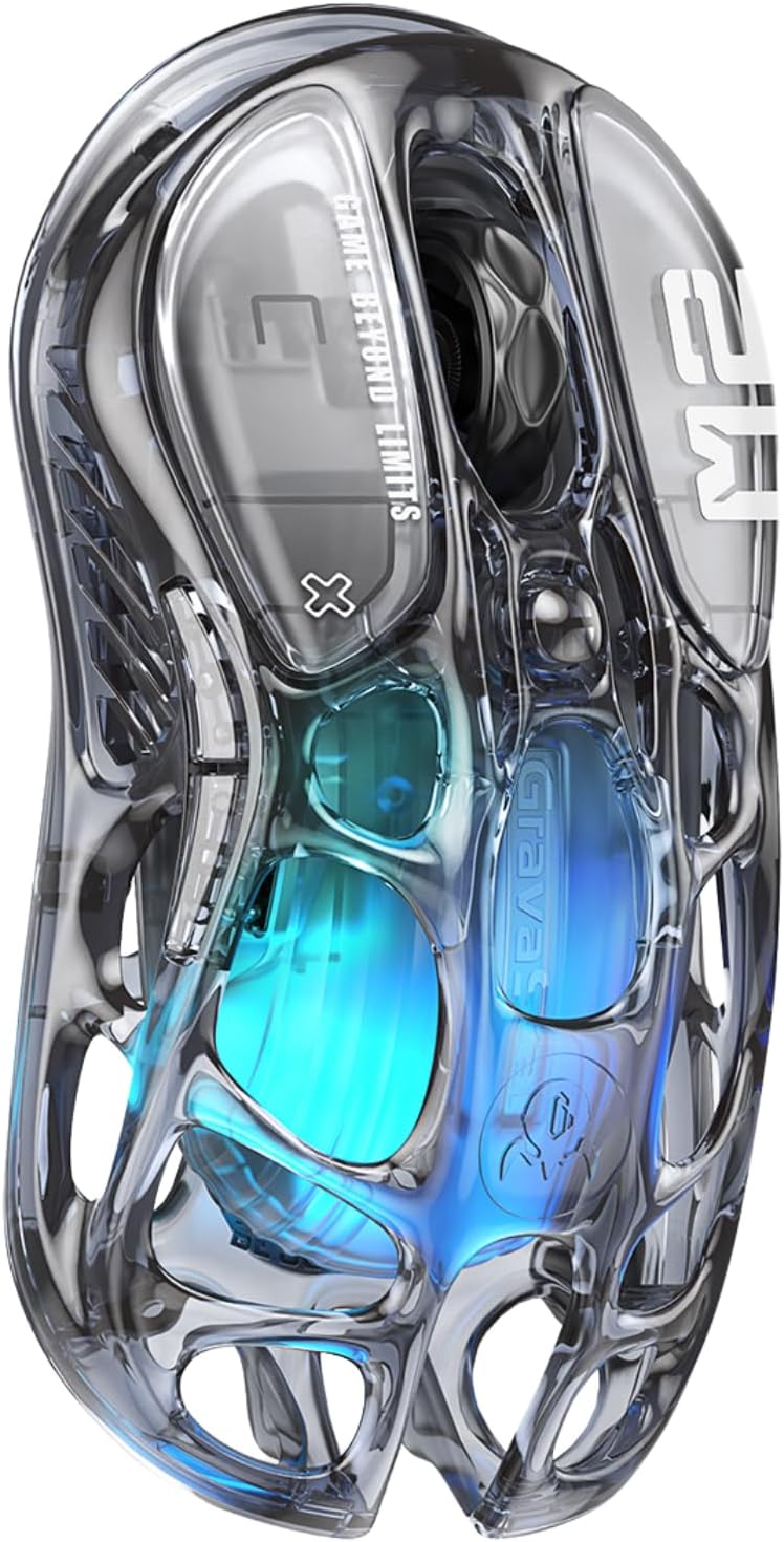 GravaStar Mercury M2 Wireless Gaming Mouse Transparent Black product image