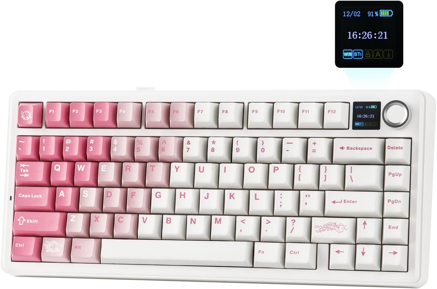 EPOMAKER X Aula F75 MAX Wireless Mechanical Keyboard Pink product image
