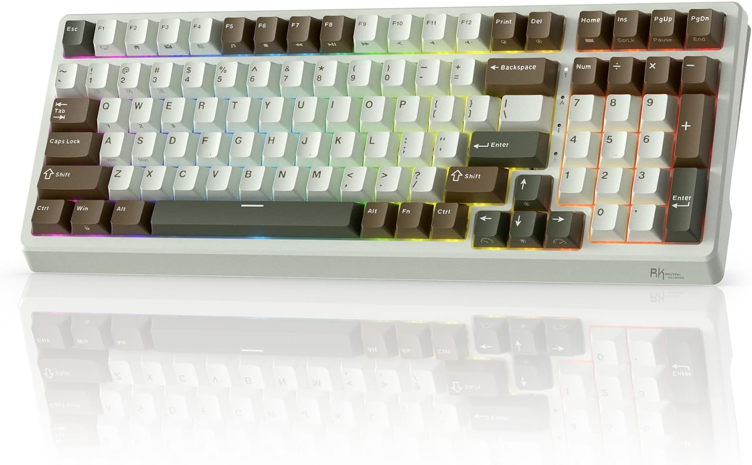 RK ROYAL KLUDGE F99 Palm Green Wireless Mechanical Keyboard product image