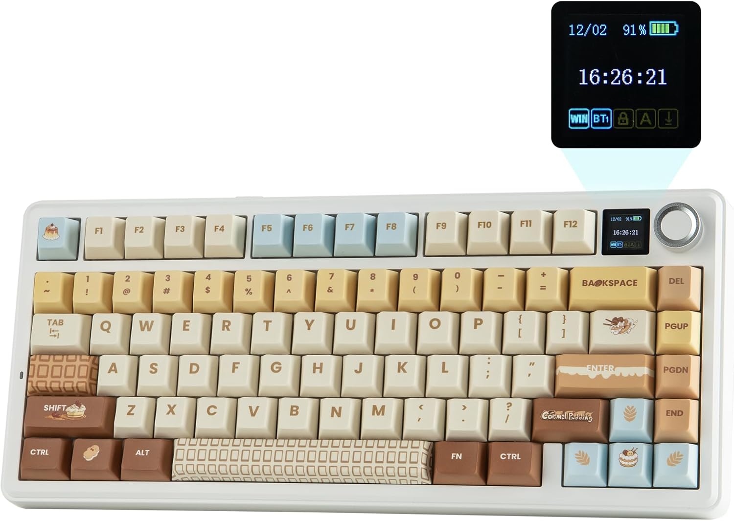 EPOMAKER X Aula F75 MAX Wireless Mechanical Keyboard Caramel product image