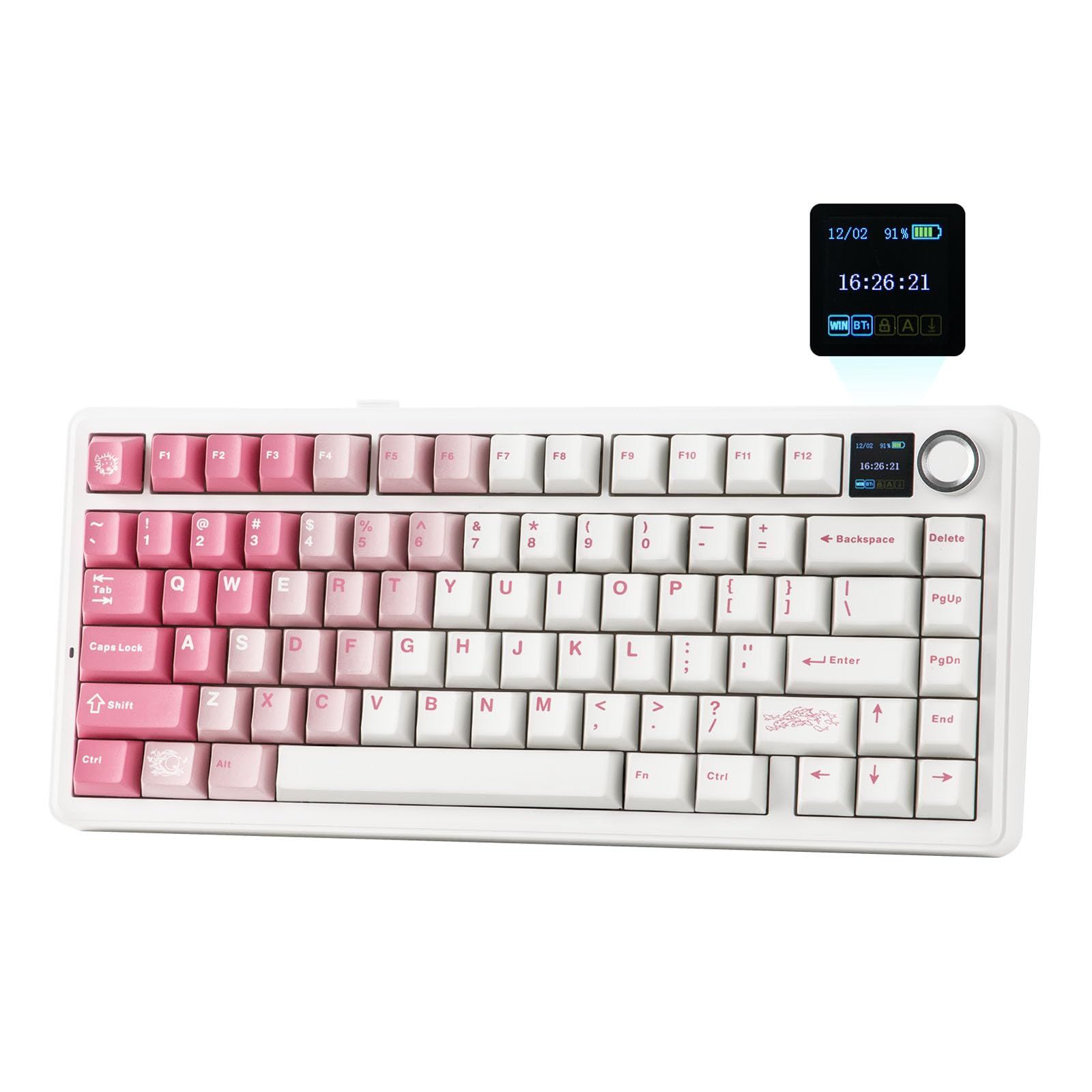 EPOMAKER X Aula F75 MAX Wireless Mechanical Keyboard Pink