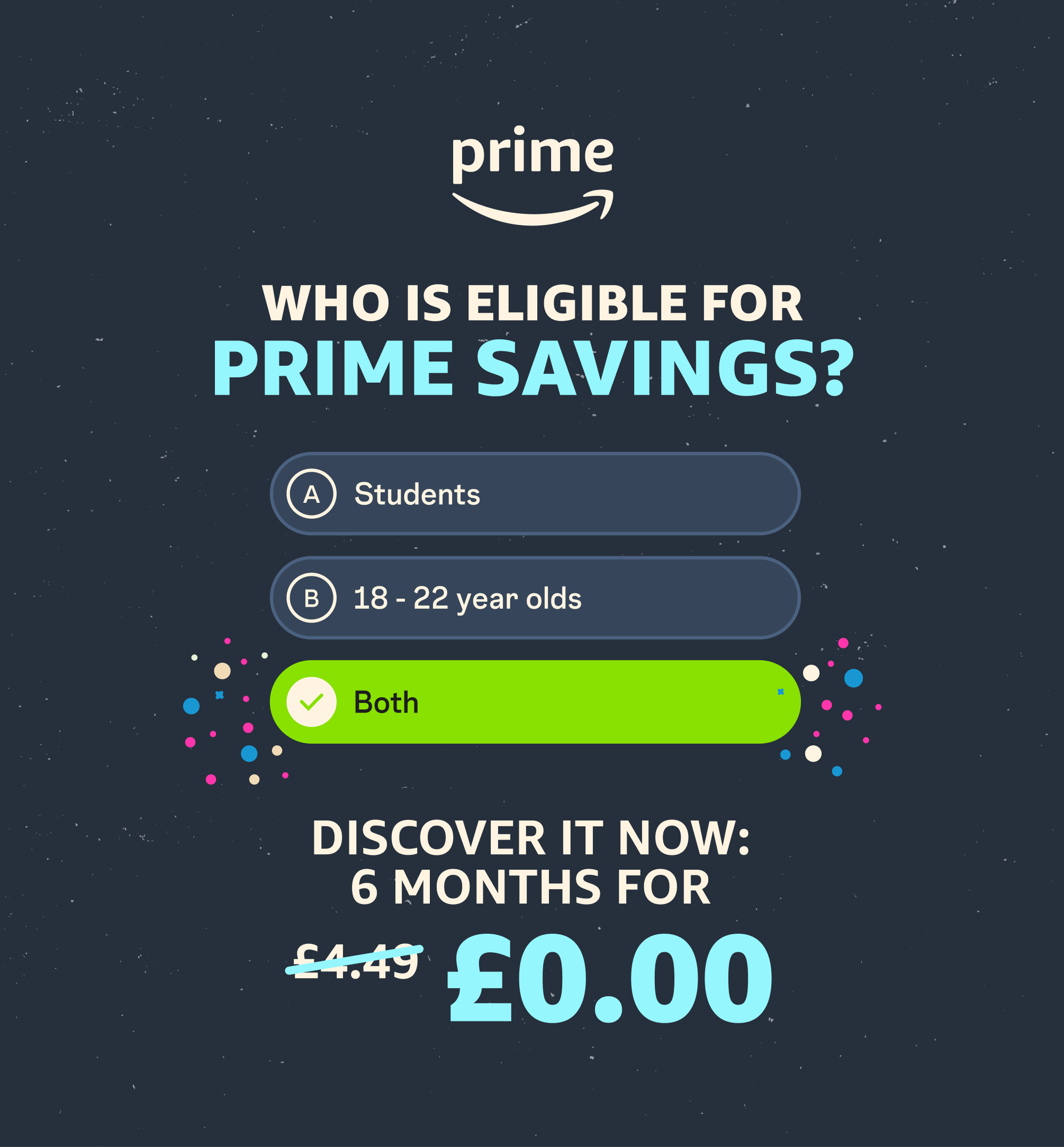 Amazon — Campaign identity and key visuals.