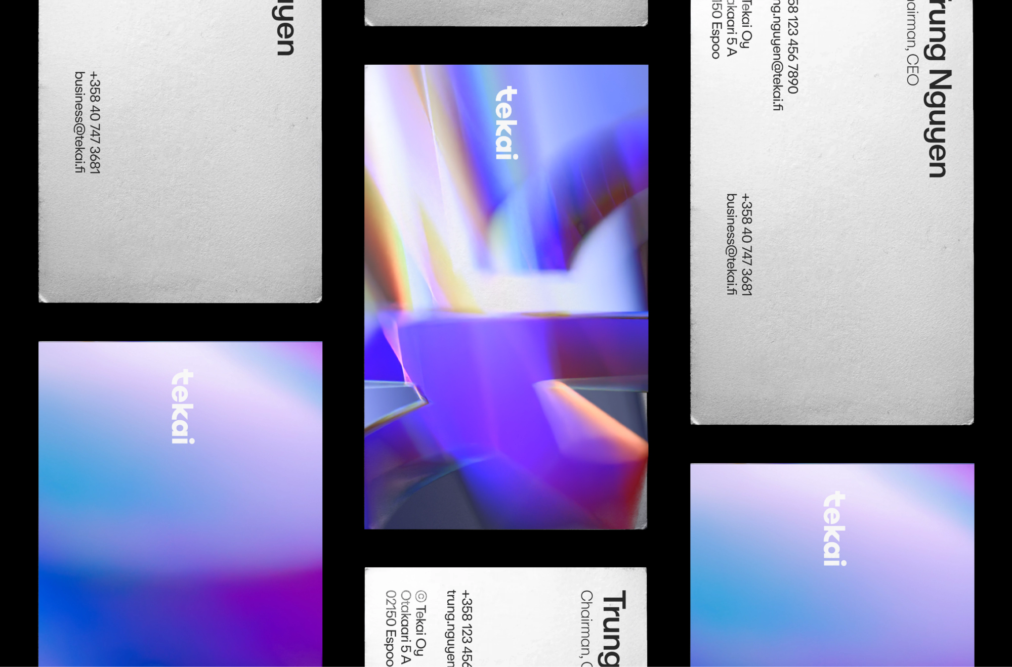Tekai — Brand system, 3D and motion for a Finnish AI company.