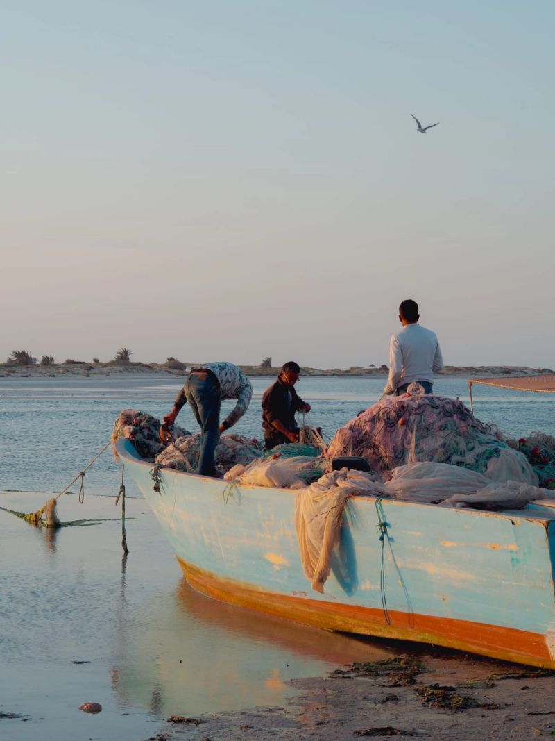 Fishermen at dawn — Djerba, Tunisia