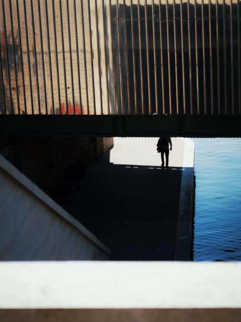 Paris 11eme, Bastille, under the bridge