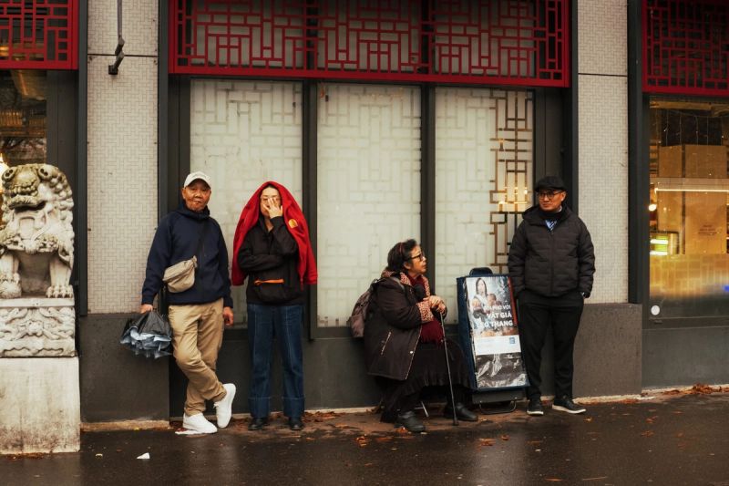 Along the wall in Chinatown of Paris