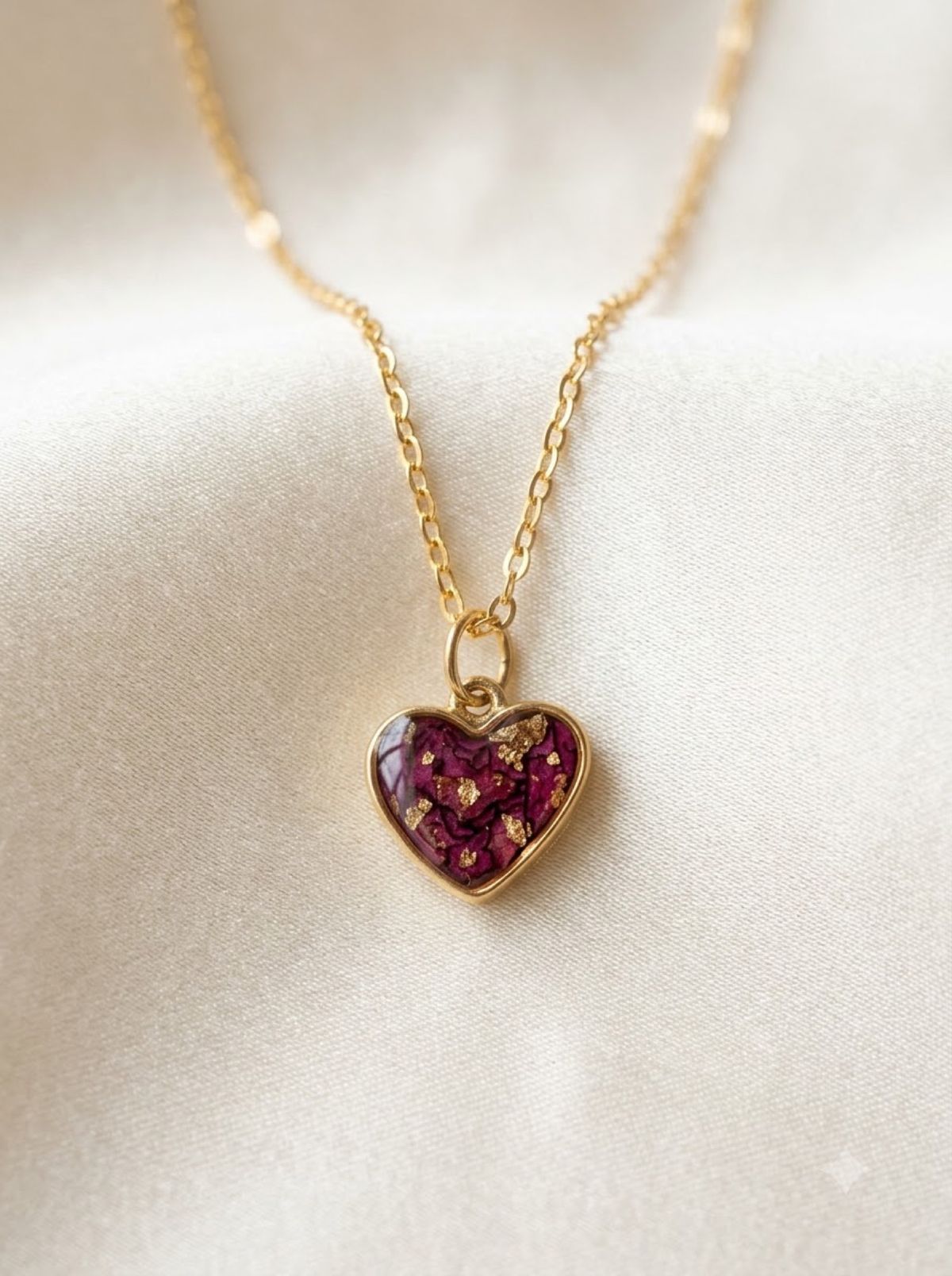 Framed Petal Heart Pendant