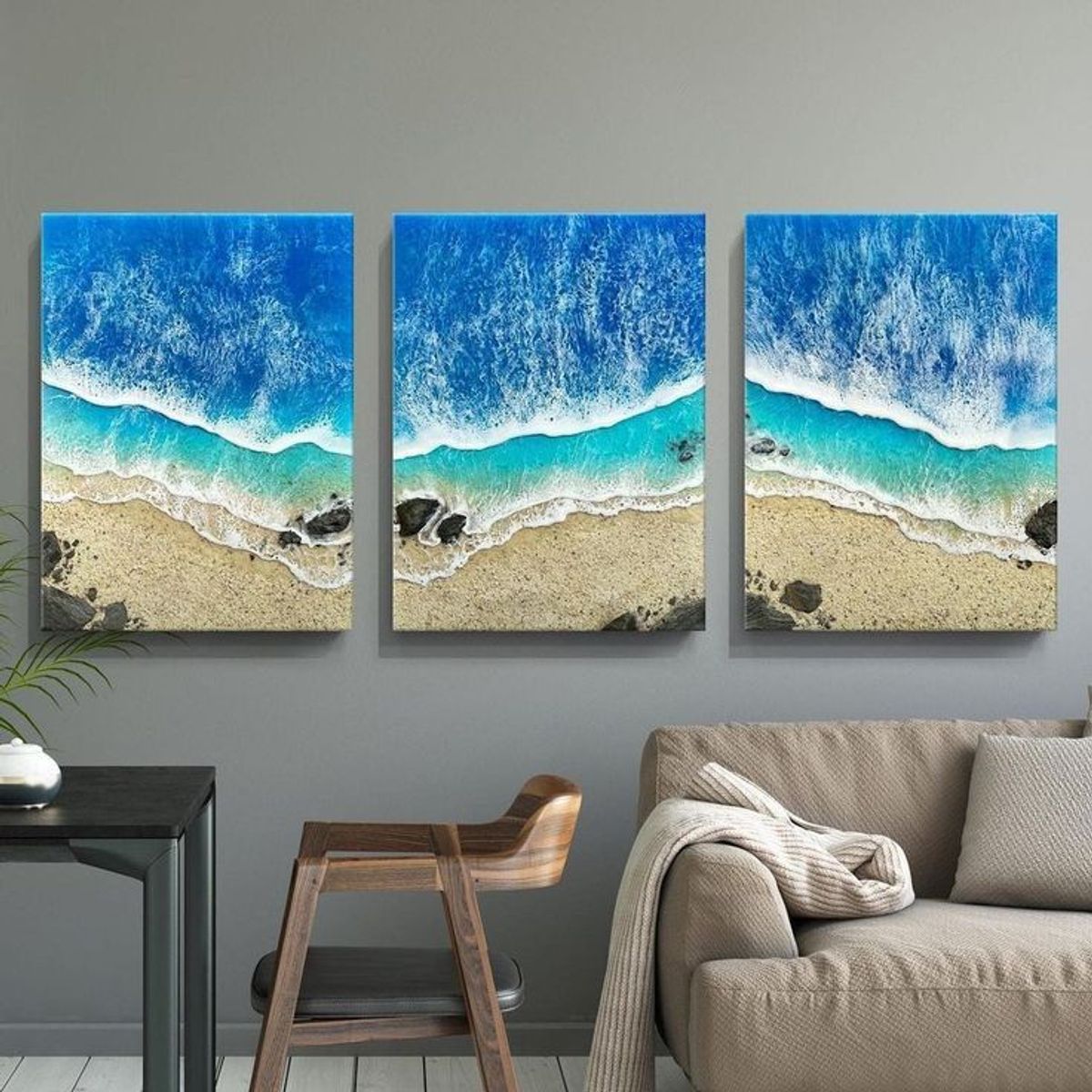 Ocean Shore Triptych