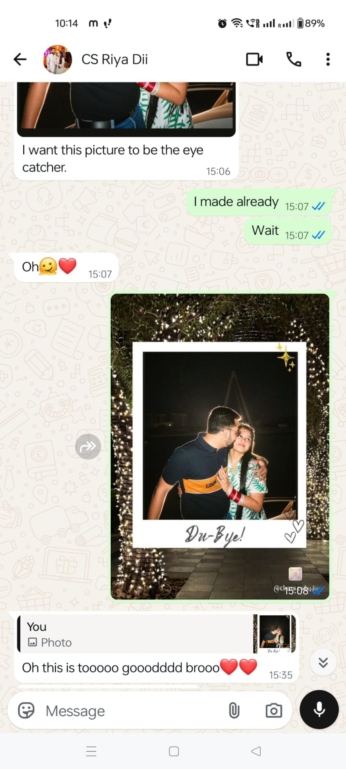 Client Review's WhatsApp review