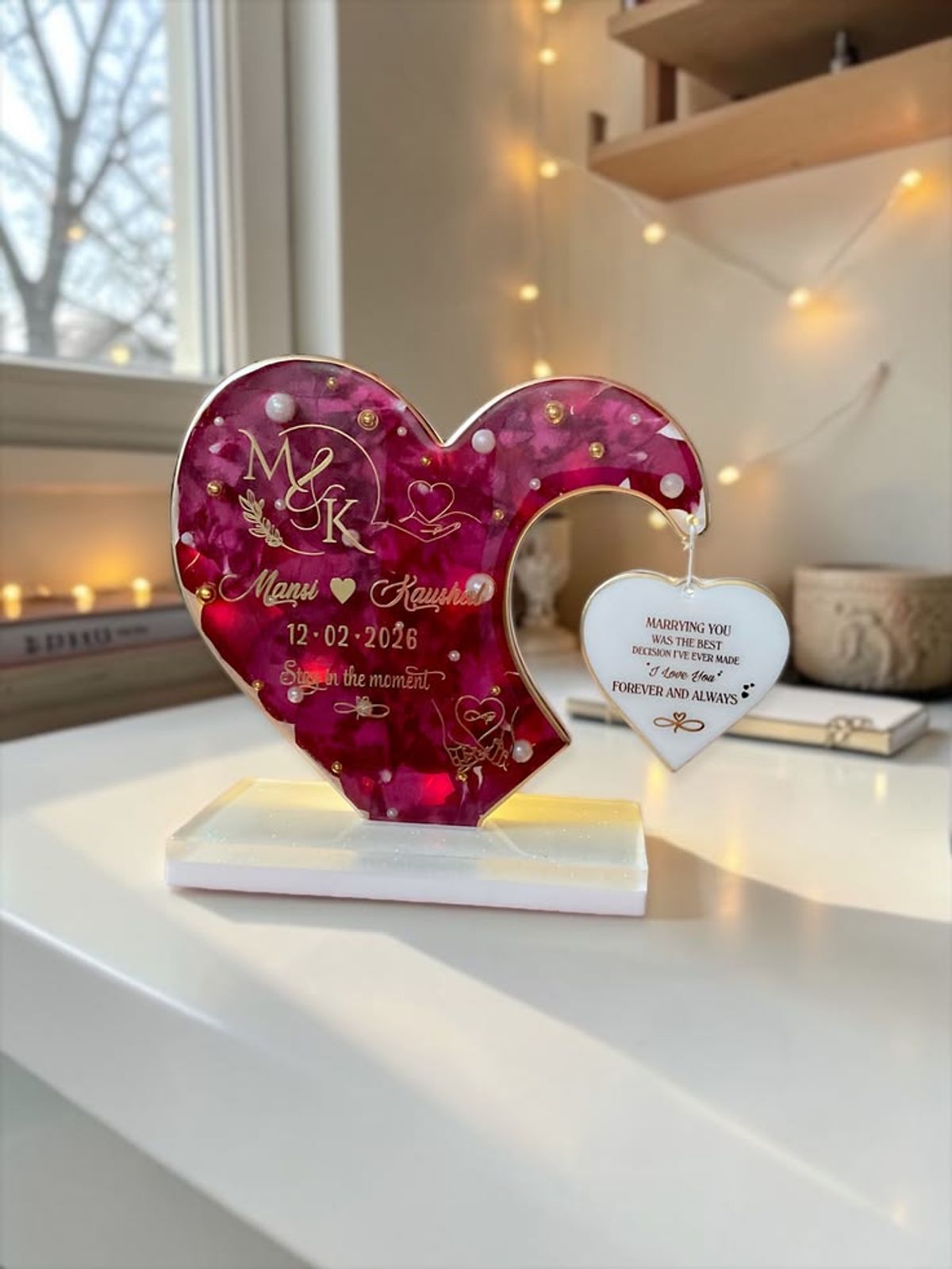 Heart Varmala Keepsake Stand