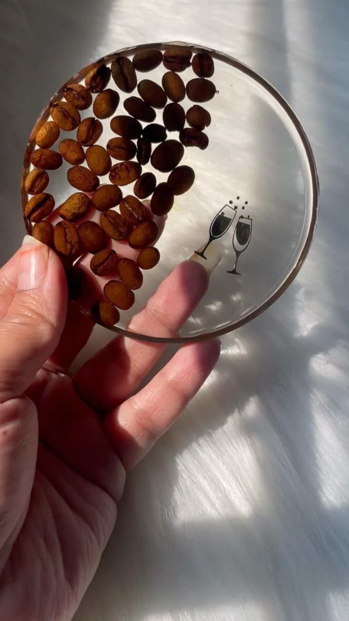 Clear Bean Coasters