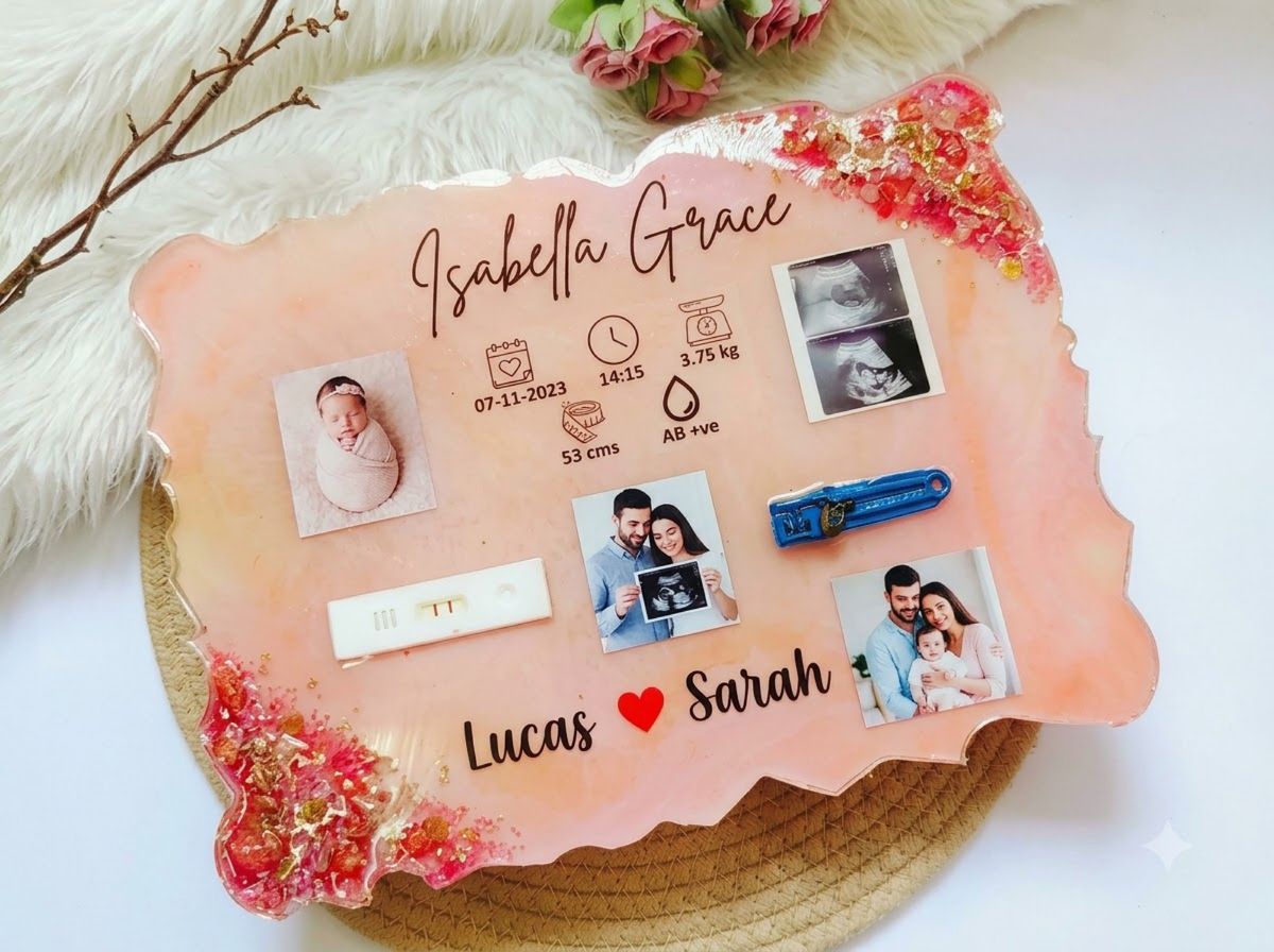 Baby Arrival Story Plate