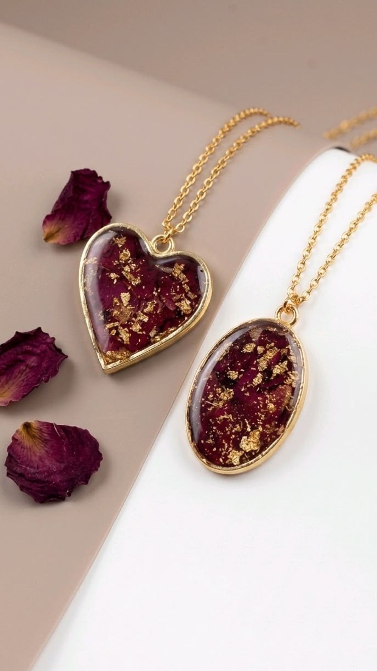 Burgundy Petal Pendant